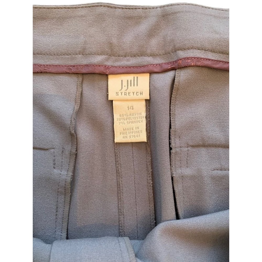 14‎ J.Jill Stretch Women's Gray Wide Leg Dress Pants Trousers 31" Inseam - Picture 4 of 7